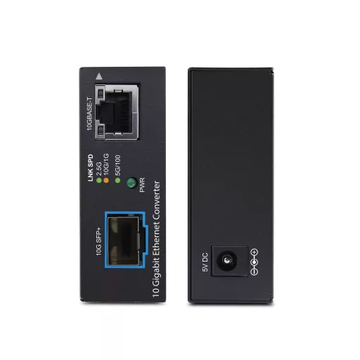 StarTech.com MCM10G6SSFP hálózati média konverter 10000 Mbit/s Multi-mode, Single-mode Fekete