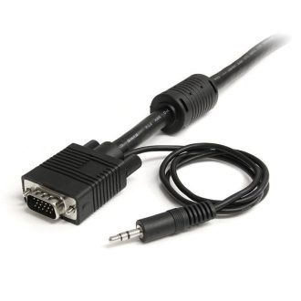   StarTech.com VGA, 3.5mm - VGA, 3.5mm, 5m VGA (D-Sub) + 3.5mm Fekete