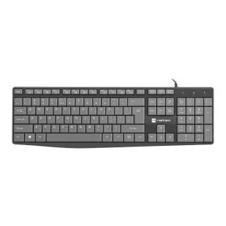   NATEC NAUTILUS billentyűzet Otthoni/irodai USB QWERTY Nemzetközi amerikai Fekete, Szürke