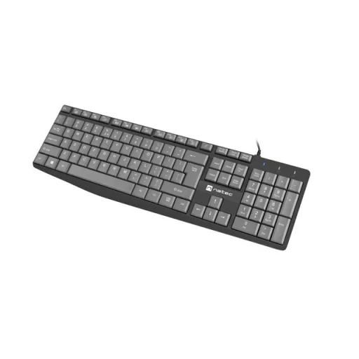 NATEC NAUTILUS billentyűzet Otthoni/irodai USB QWERTY Nemzetközi amerikai Fekete, Szürke