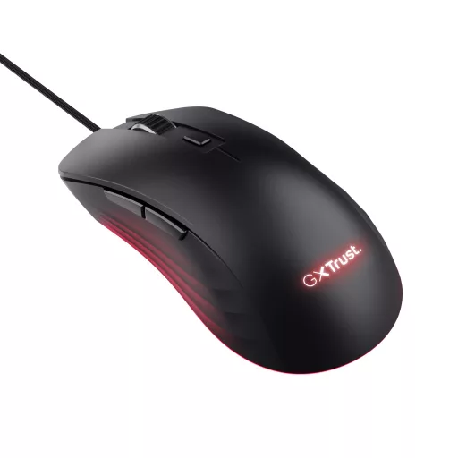 Trust GXT924 YBAR+ egér Játék Jobbkezes USB A típus Optikai 25600 DPI