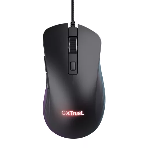 Trust GXT924 YBAR+ egér Játék Jobbkezes USB A típus Optikai 25600 DPI