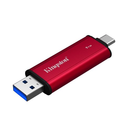 Kingston Technology Dual Portable 1 TB USB Type-A / USB Type-C 3.2 Gen 2 (3.1 Gen 2) Fekete, Vörös